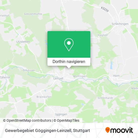 Gewerbegebiet Göggingen-Leinzell Karte