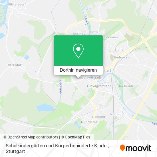 Schulkindergärten und Körperbehinderte Kinder Karte