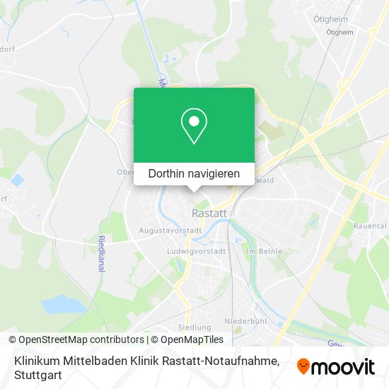 Klinikum Mittelbaden Klinik Rastatt-Notaufnahme Karte