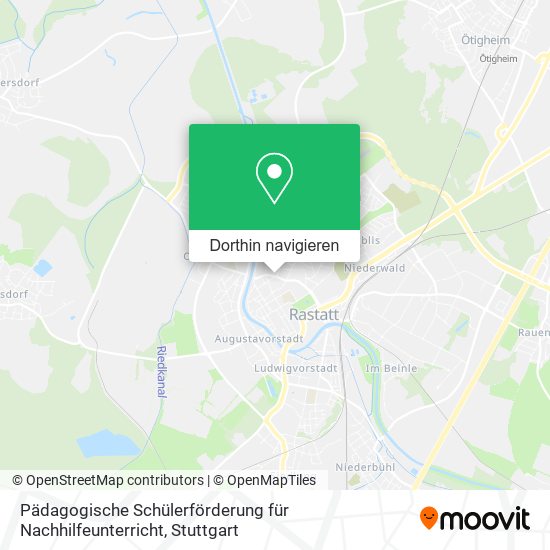 Pädagogische Schülerförderung für Nachhilfeunterricht Karte