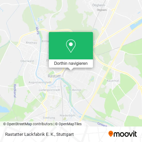 Rastatter Lackfabrik E. K. Karte