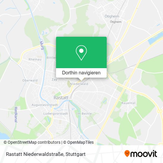 Rastatt Niederwaldstraße Karte