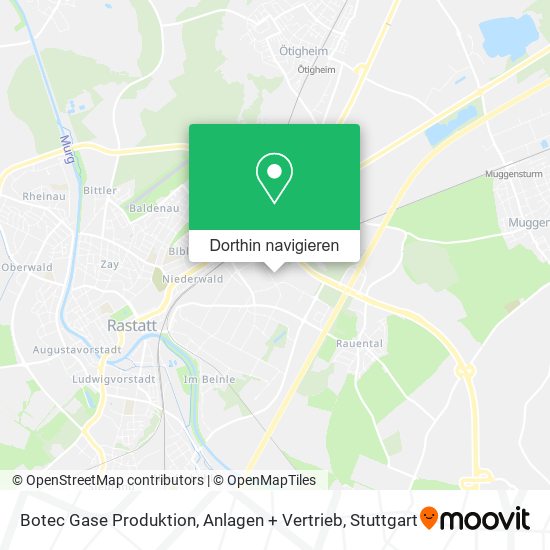 Botec Gase Produktion, Anlagen + Vertrieb Karte