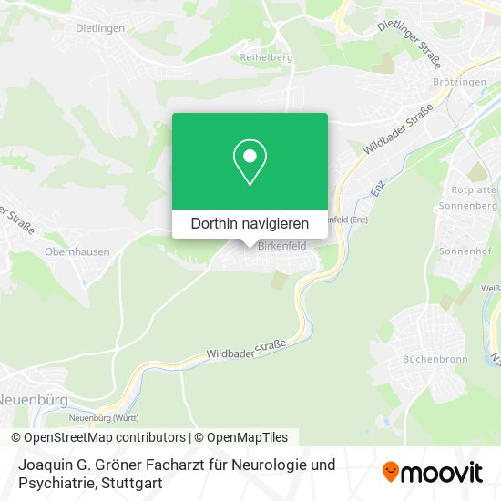 Joaquin G. Gröner Facharzt für Neurologie und Psychiatrie Karte