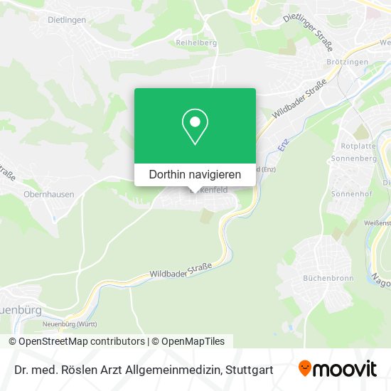 Dr. med. Röslen Arzt Allgemeinmedizin Karte