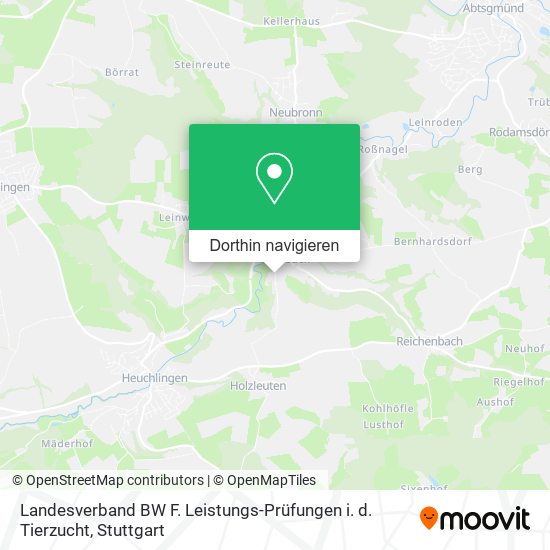 Landesverband BW F. Leistungs-Prüfungen i. d. Tierzucht Karte