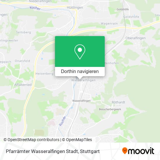 Pfarrämter Wasseralfingen Stadt Karte