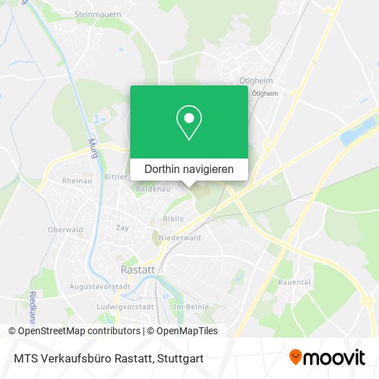 MTS Verkaufsbüro Rastatt Karte