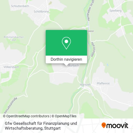 Gfw Gesellschaft für Finanzplanung und Wirtschaftsberatung Karte