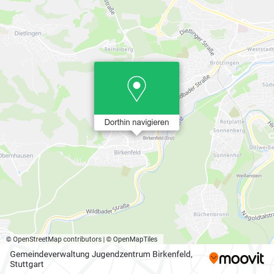 Gemeindeverwaltung Jugendzentrum Birkenfeld Karte