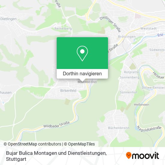 Bujar Bulica Montagen und Dienstleistungen Karte