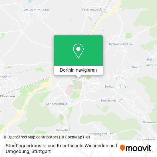 Stadtjugendmusik- und Kunstschule Winnenden und Umgebung Karte