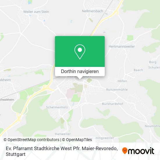 Ev. Pfarramt Stadtkirche West Pfr. Maier-Revoredo Karte