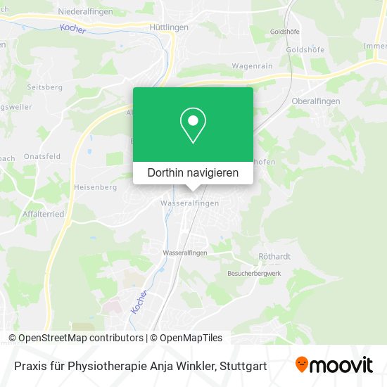 Praxis für Physiotherapie Anja Winkler Karte