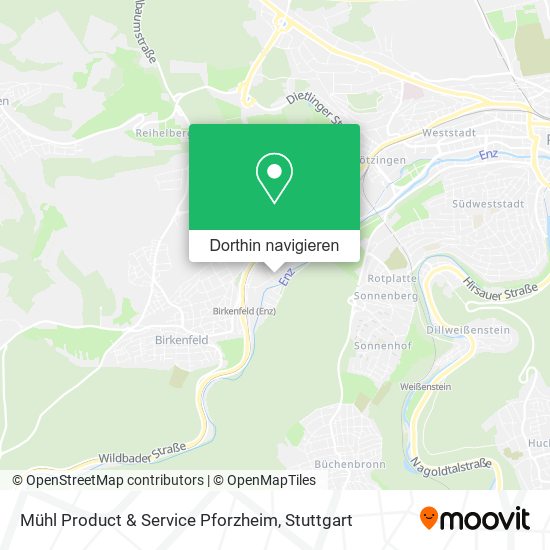 Mühl Product & Service Pforzheim Karte