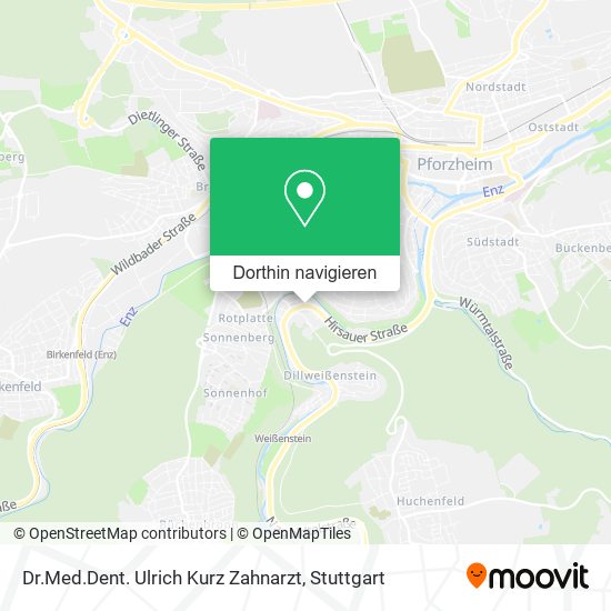 Dr.Med.Dent. Ulrich Kurz Zahnarzt Karte
