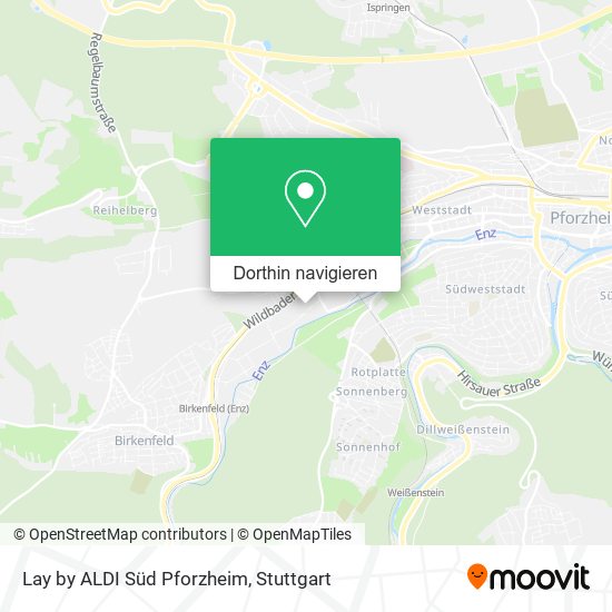 Lay by ALDI Süd Pforzheim Karte