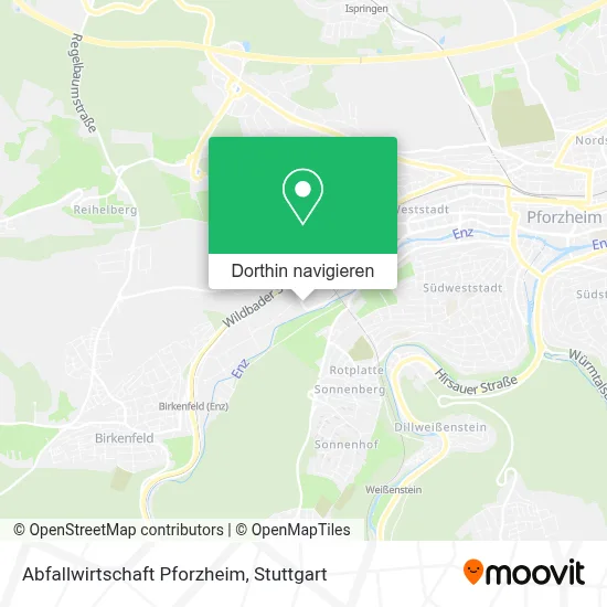 Abfallwirtschaft Pforzheim Karte