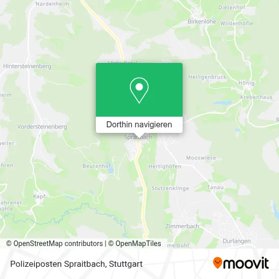 Polizeiposten Spraitbach Karte