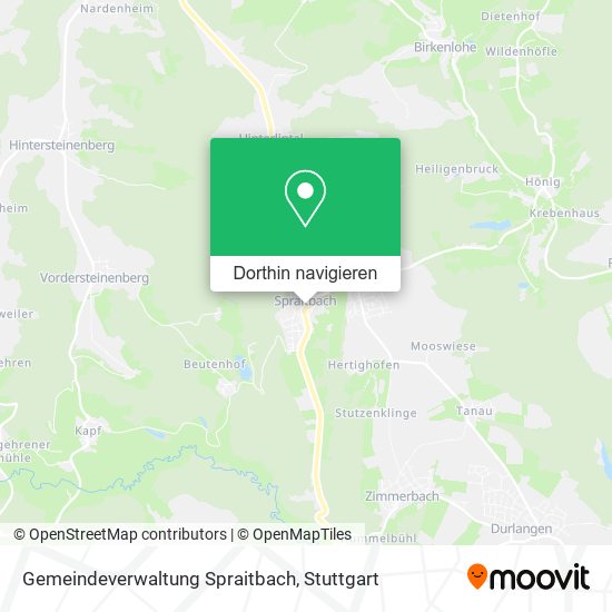 Gemeindeverwaltung Spraitbach Karte
