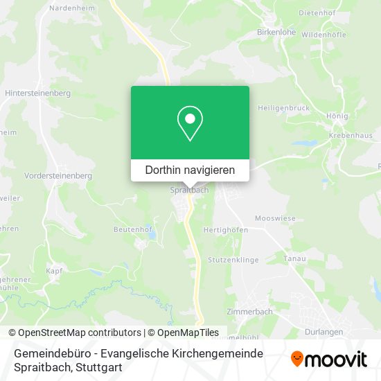 Gemeindebüro - Evangelische Kirchengemeinde Spraitbach Karte