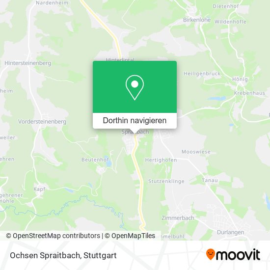 Ochsen Spraitbach Karte