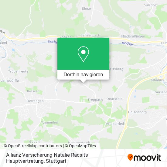 Allianz Versicherung Natalie Racsits Hauptvertretung Karte