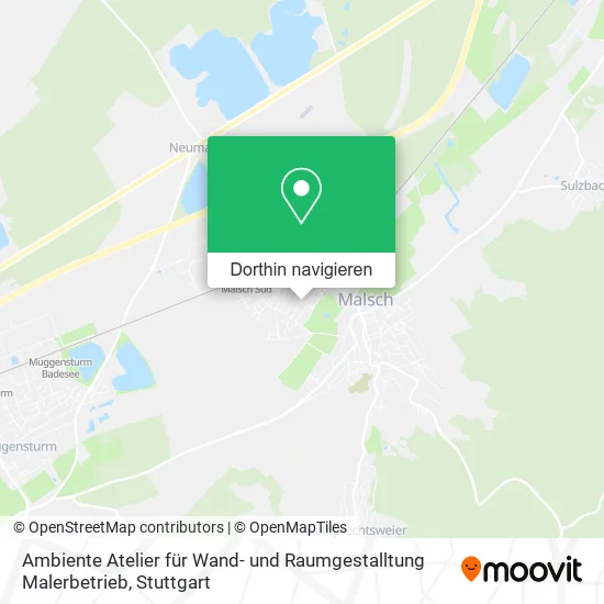 Ambiente Atelier für Wand- und Raumgestalltung Malerbetrieb Karte