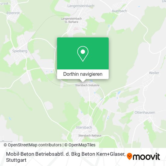 Mobil-Beton Betriebsabtl. d. Bkg Beton Kern+Glaser Karte