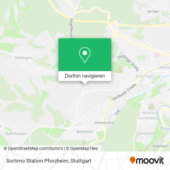 Sortimo Station Pforzheim Karte