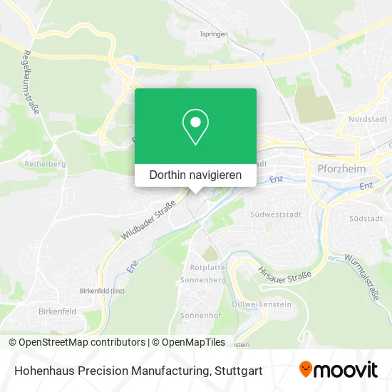 Hohenhaus Precision Manufacturing Karte