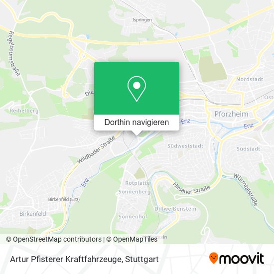 Artur Pfisterer Kraftfahrzeuge Karte