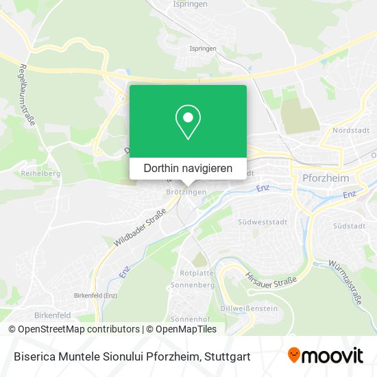 Biserica Muntele Sionului Pforzheim Karte