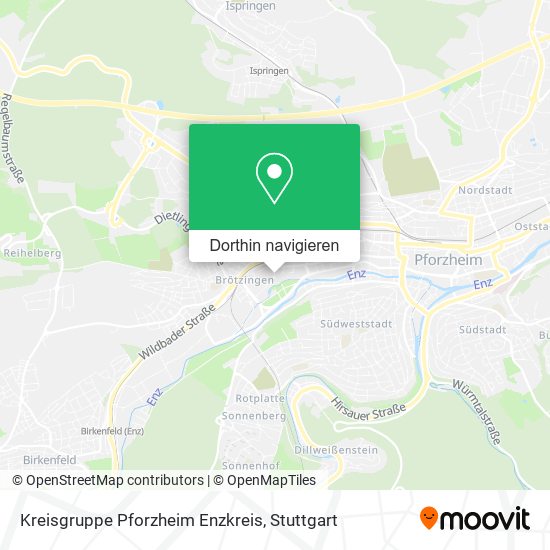 Kreisgruppe Pforzheim Enzkreis Karte