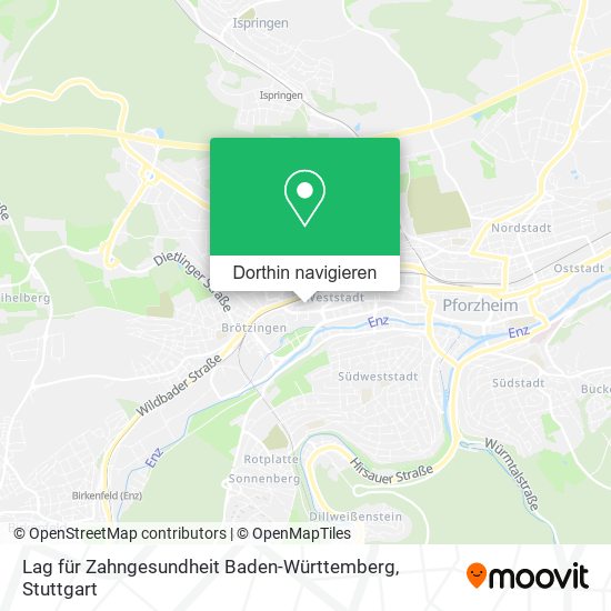 Lag für Zahngesundheit Baden-Württemberg Karte