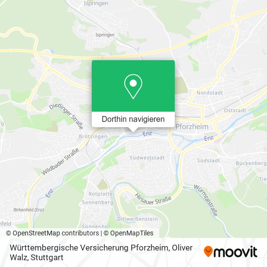 Württembergische Versicherung Pforzheim, Oliver Walz Karte