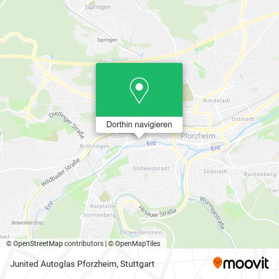 Junited Autoglas Pforzheim Karte