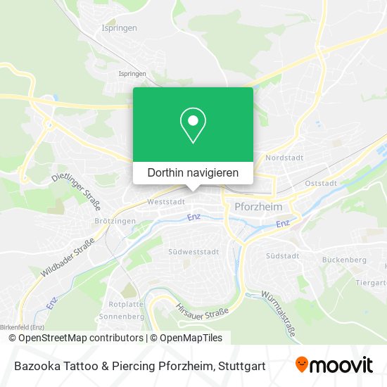 Bazooka Tattoo & Piercing Pforzheim Karte