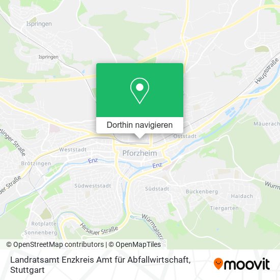 Landratsamt Enzkreis Amt für Abfallwirtschaft Karte
