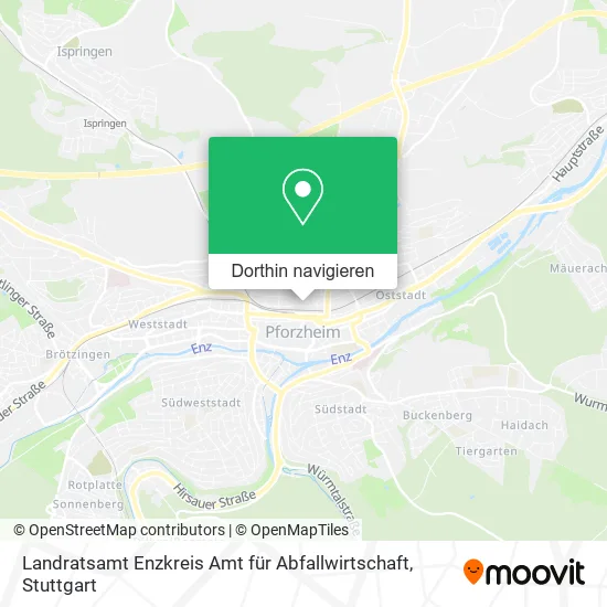 Landratsamt Enzkreis Amt für Abfallwirtschaft Karte