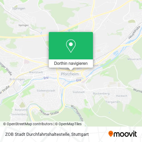 ZOB Stadt Durchfahrtshaltestelle Karte