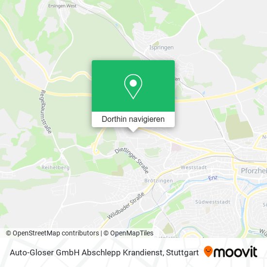Auto-Gloser GmbH Abschlepp Krandienst Karte