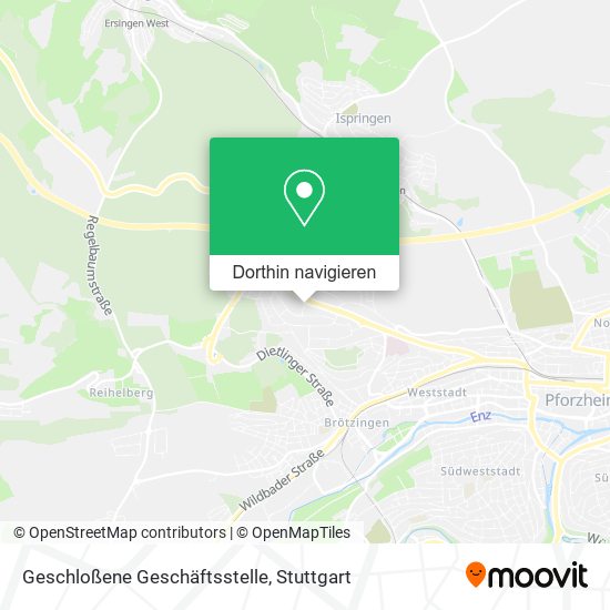 Geschloßene Geschäftsstelle Karte