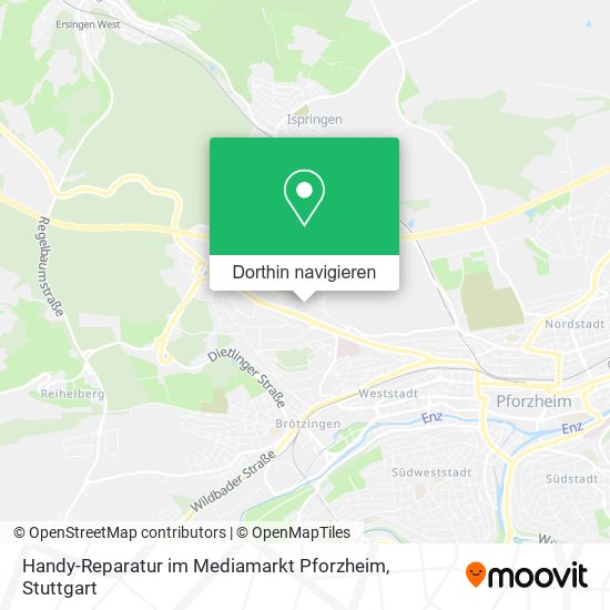 Handy-Reparatur im Mediamarkt Pforzheim Karte