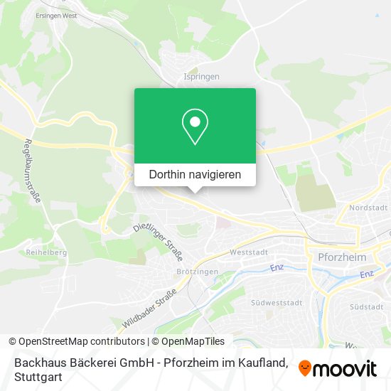 Backhaus Bäckerei GmbH - Pforzheim im Kaufland Karte