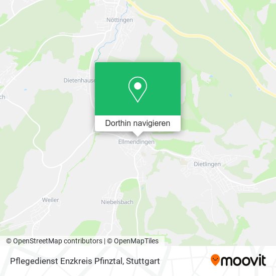 Pflegedienst Enzkreis Pfinztal Karte