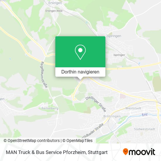MAN Truck & Bus Service Pforzheim Karte