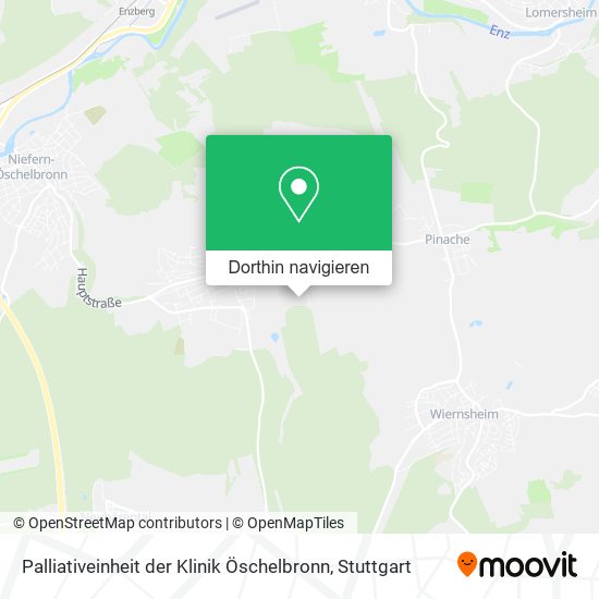 Palliativeinheit der Klinik Öschelbronn Karte