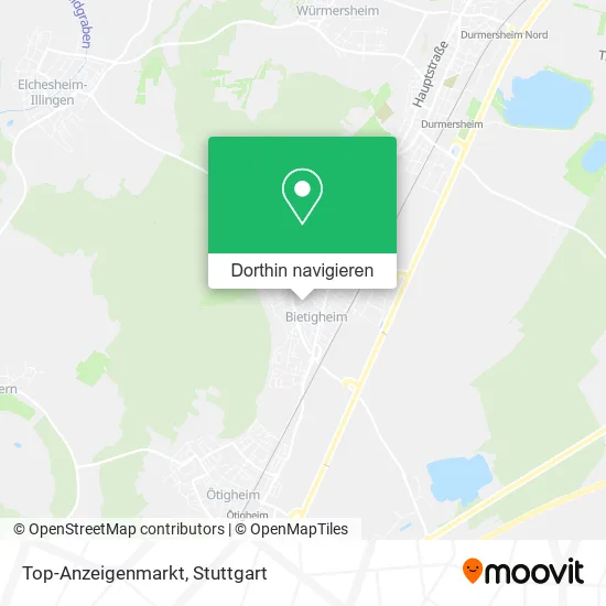 Top-Anzeigenmarkt Karte