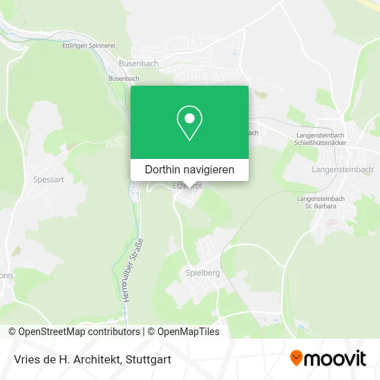 Vries de H. Architekt Karte